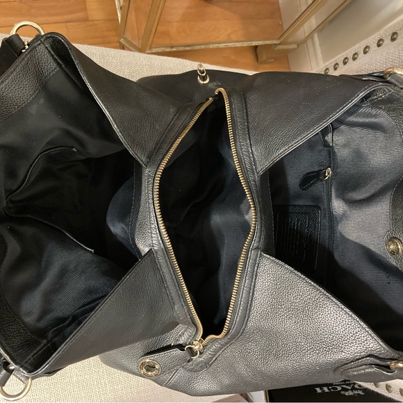 Coach Edie Black Shoulder Bag - Picture 7 of 12